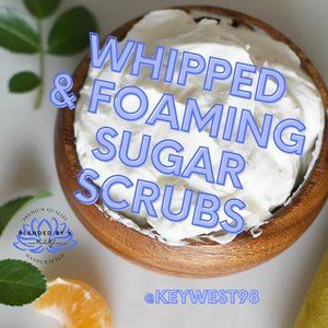 Whipped & Foaming Sugar Scrubs by Blended by K ~ 8 oz